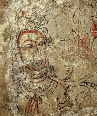 Female Goddess (detail), crypt of the prang by Siamese School